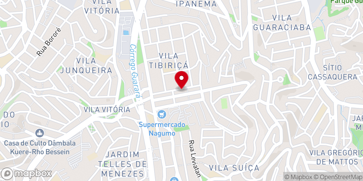 Map showing location of Igreja Batista dos Povos em Vila Lutecia