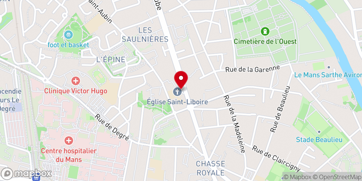 Map showing location of Église Saint-Liboire
