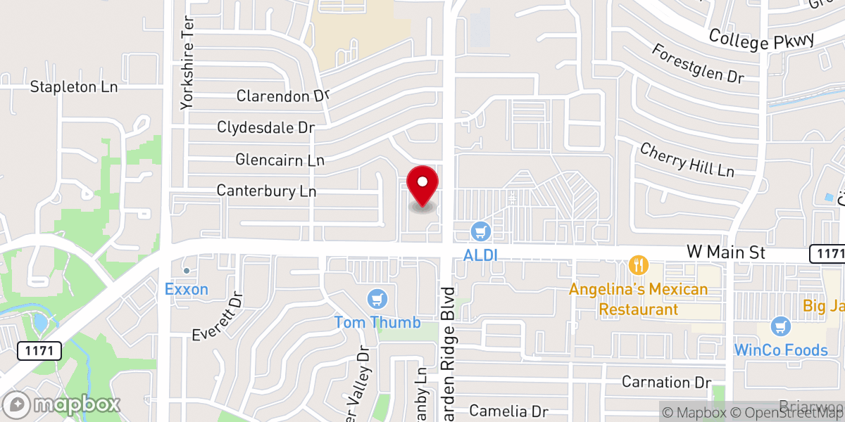 Map showing location of Garden Ridge Church of Christ