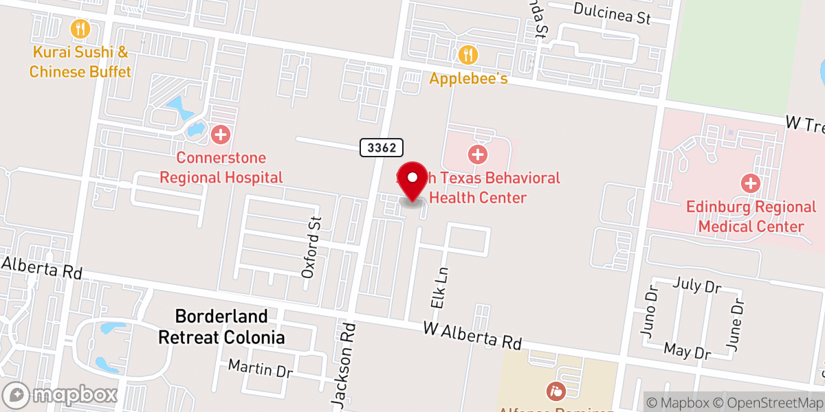 Map showing location of BT.Church - Edinburg Location
