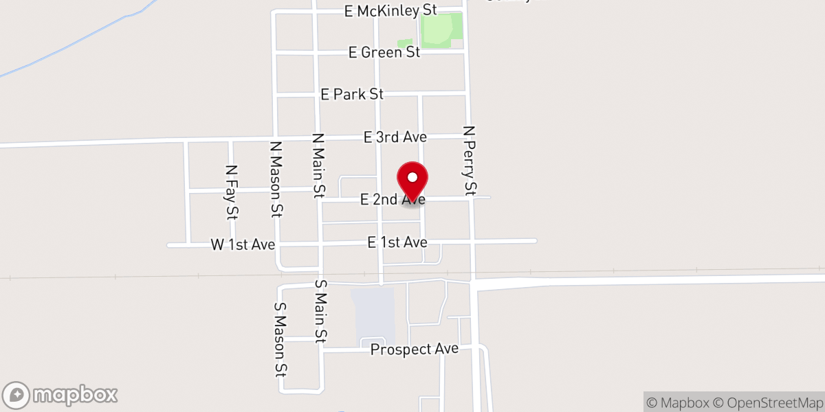 Map showing location of Deer Creek United Methodist