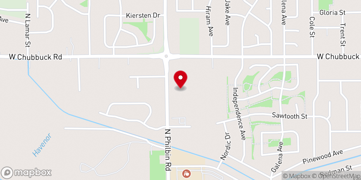 Map showing location of University Bible Church