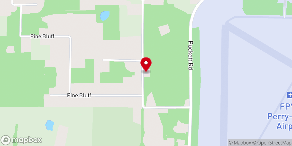 Map showing location of Antioch Revival Center