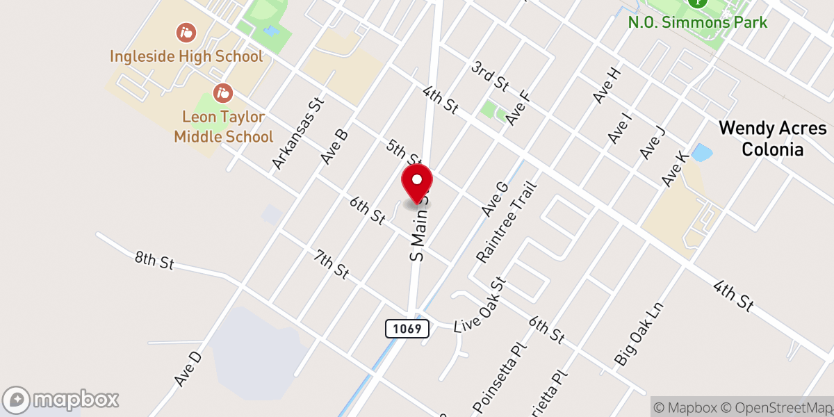 Map showing location of Iglesia Bautista Emanuel