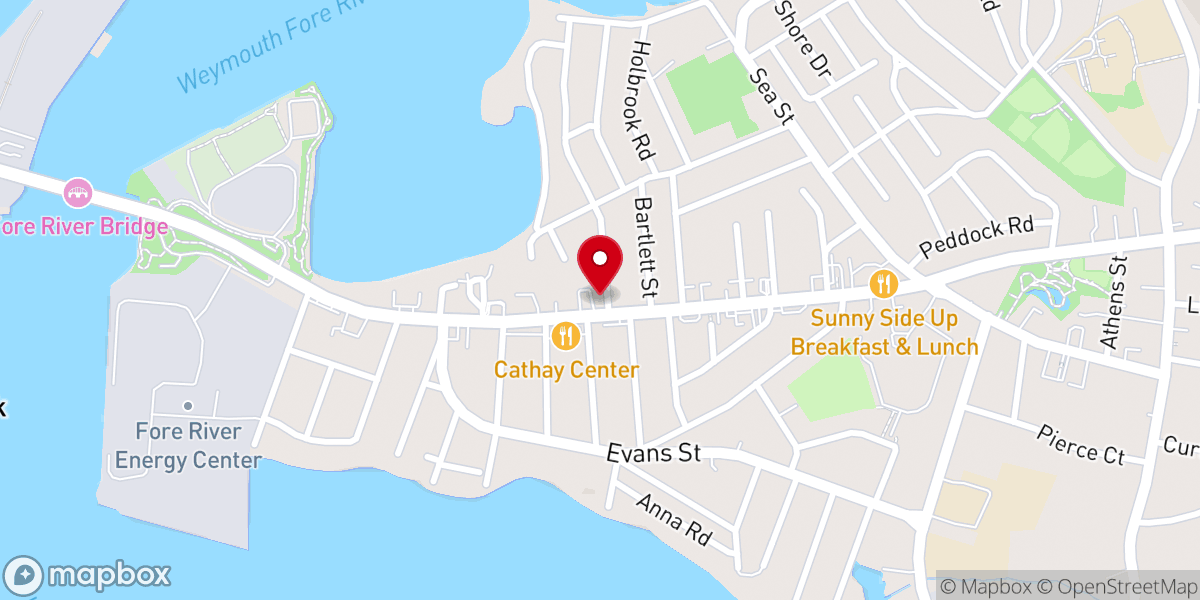 Map showing location of Igreja Quadrangular de Weymouth