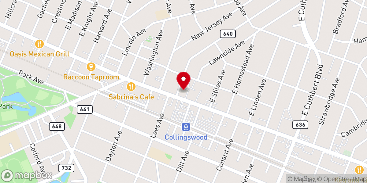 Map showing location of Liberti Church Collingswood