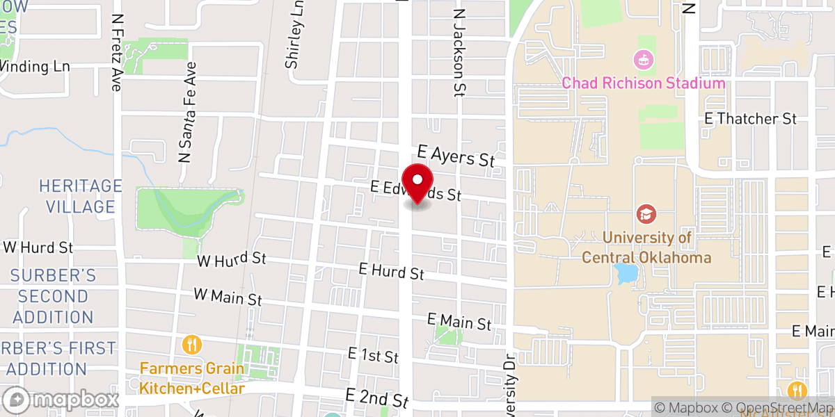 Map showing location of First Church Of Christ, Scientist, Edmond