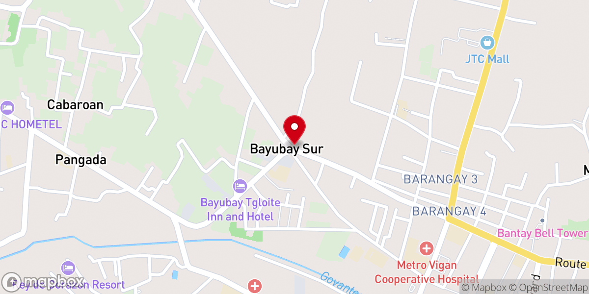 Map showing location of San Vicente Baptist Bible Church and Academy