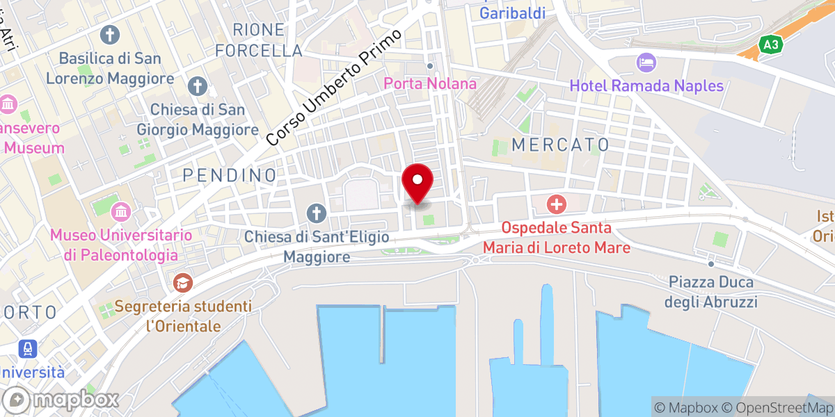 Map showing location of Basilica Santuario di Maria Santissima del Carmine Maggiore