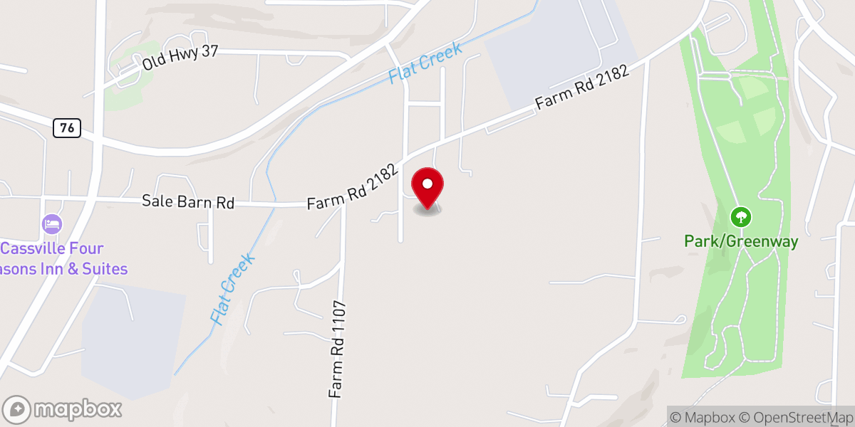 Map showing location of Bible Baptist Church