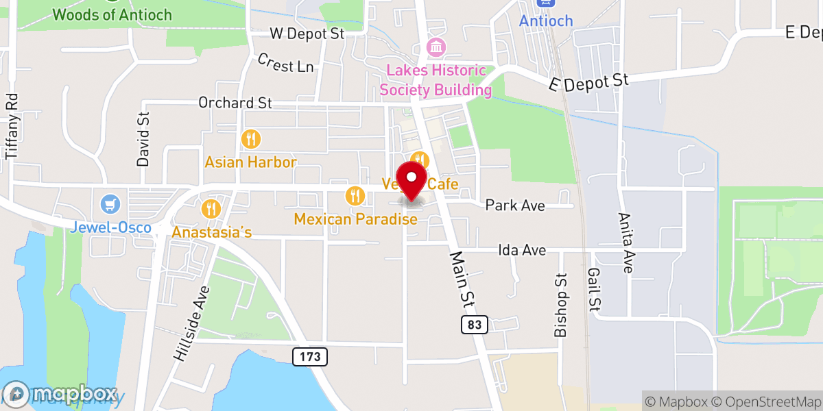 Map showing location of Flowing Faith Company