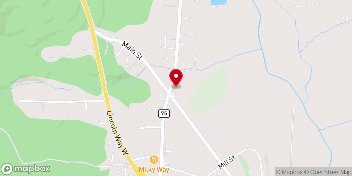 Map showing location of Free Pentecostal Church