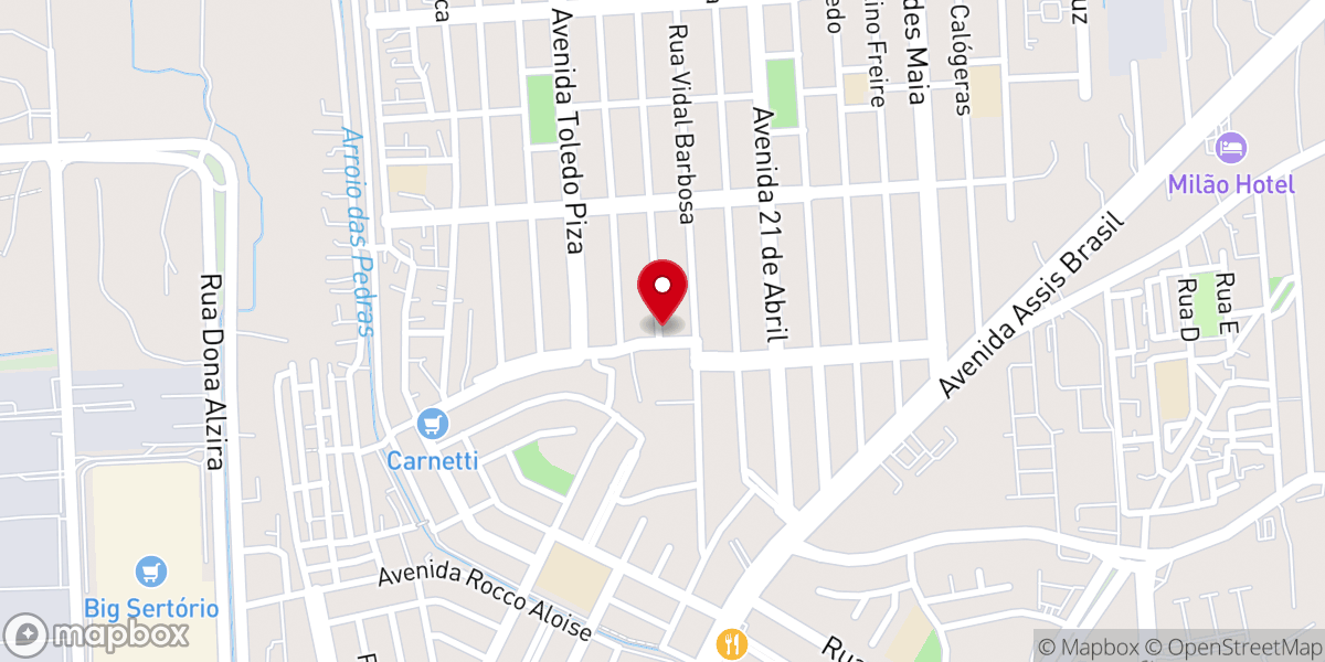 Map showing location of Igreja Batista Betel Do Sarandi