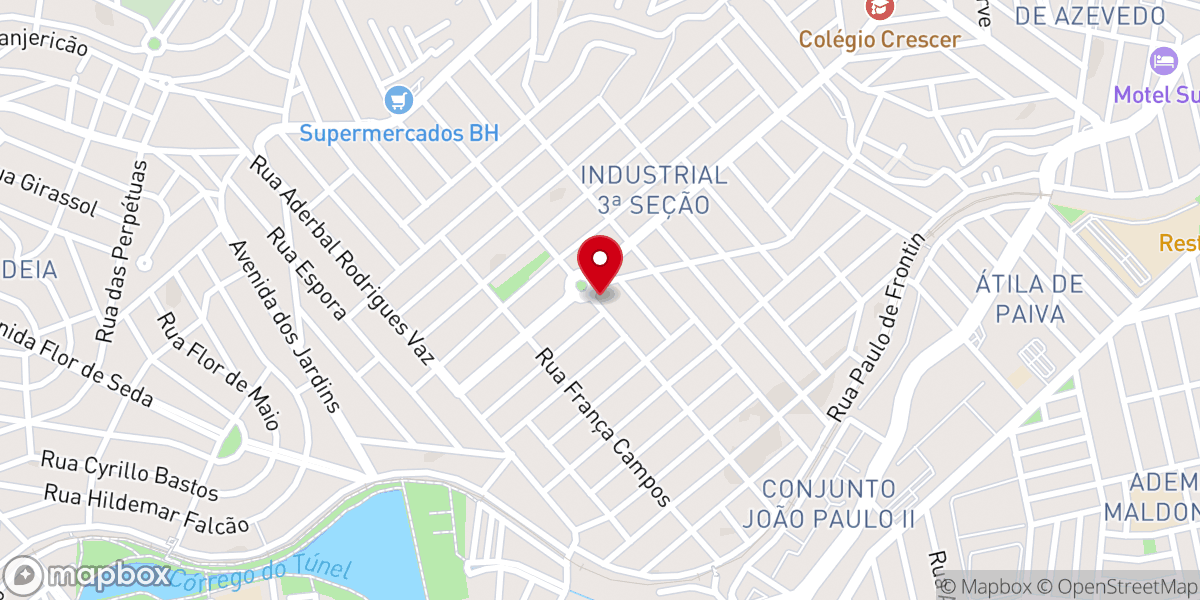 Map showing location of Paróquia São José Operário