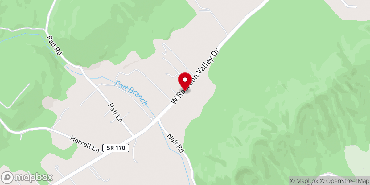 Map showing location of Calvary Baptist Church