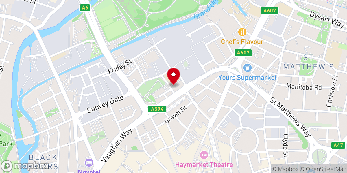 Map showing location of Harvest City Church