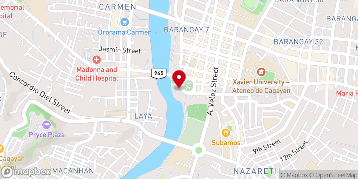 Map showing location of St. Augustine Metropolitan Cathedral