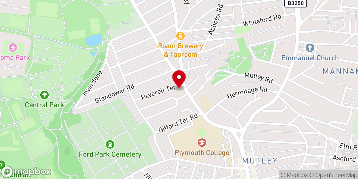 Map showing location of The Parish Church of St Gabriel