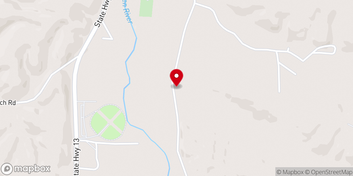 Map showing location of Upper Green River Baptist Church