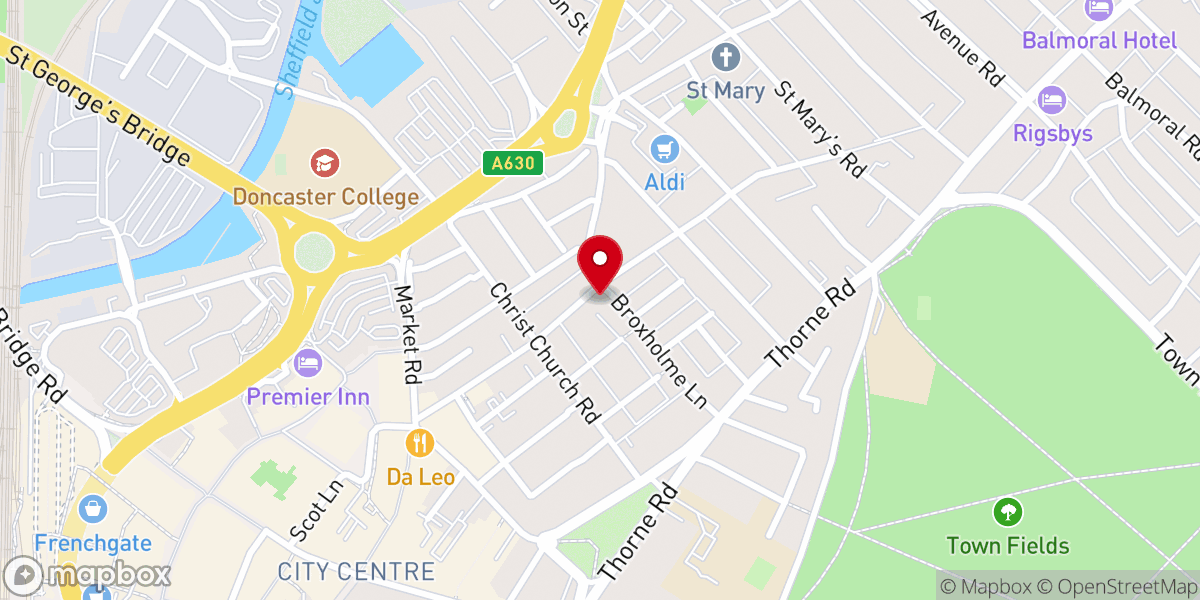 Map showing location of Nether Hall Road Methodist Church