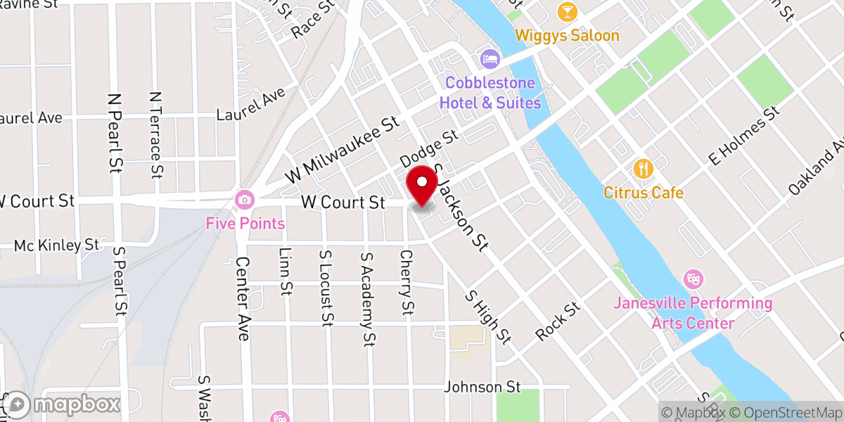 Map showing location of First Church of Christ, Scientist