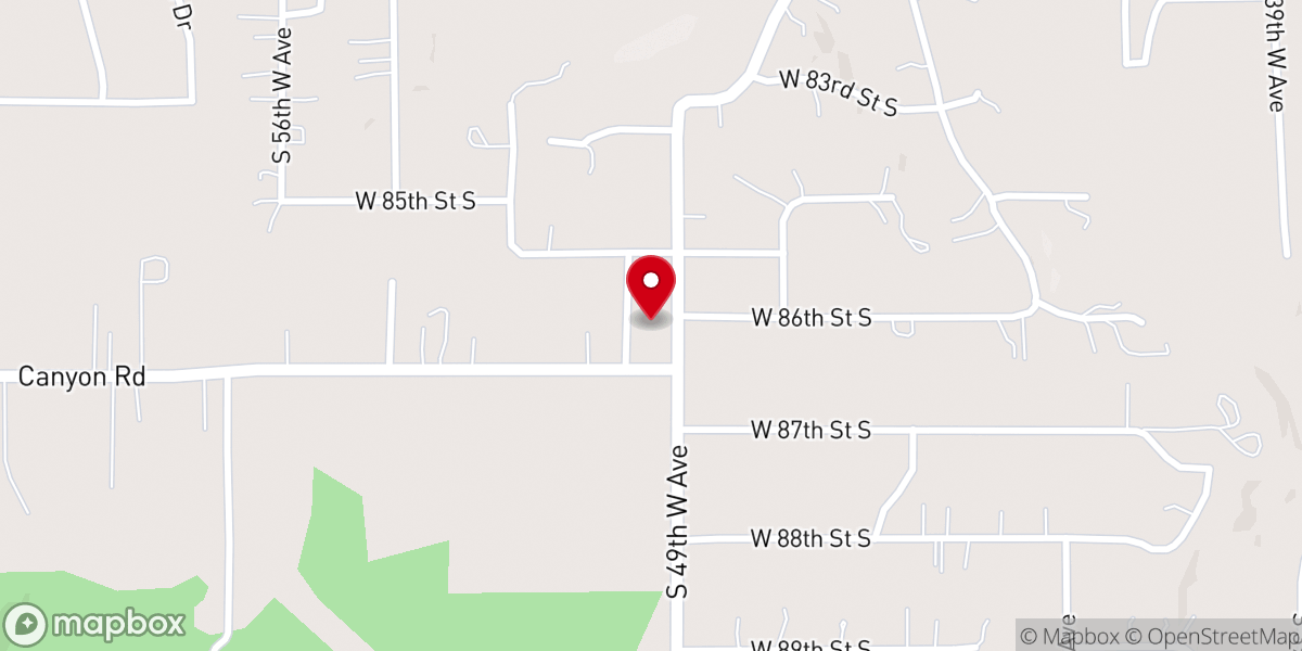 Map showing location of Canyon Road Baptist Church