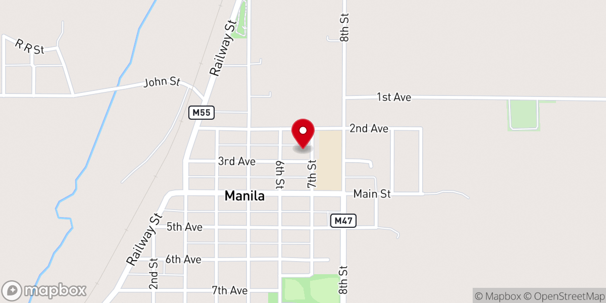 Map showing location of Trinity Lutheran Church