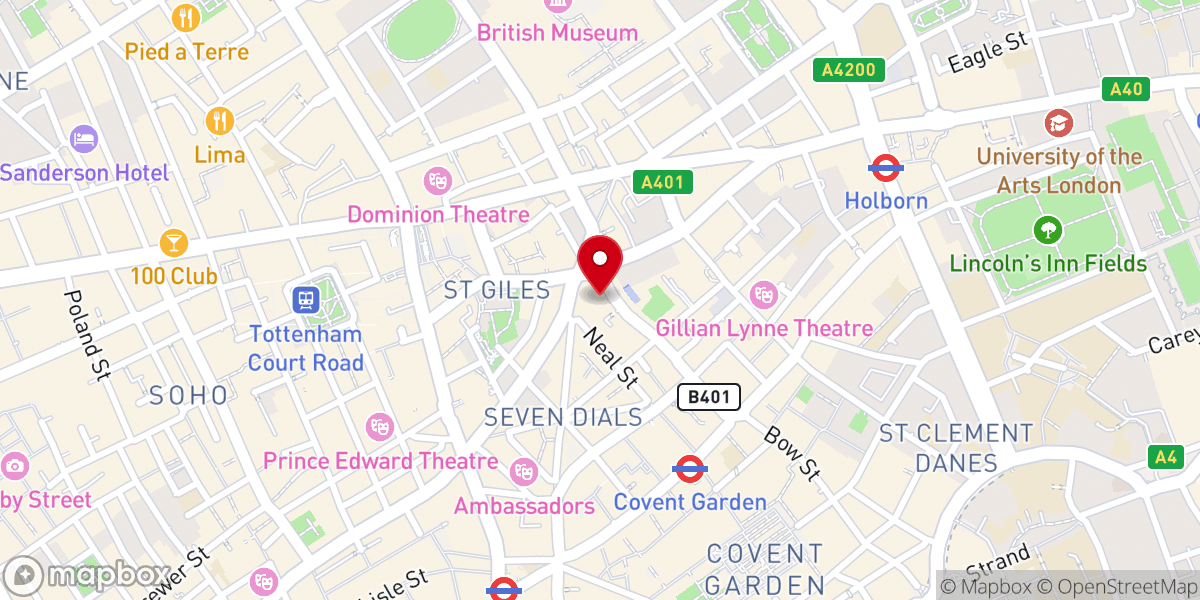 Map showing location of The Swiss Church in London