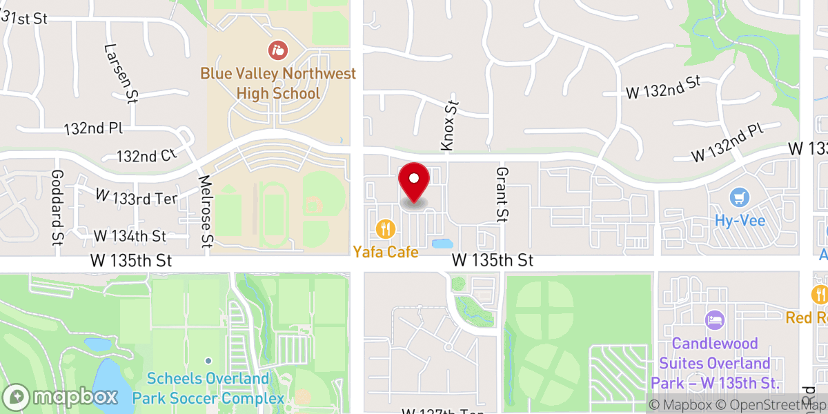 Map showing location of Life.Church Overland Park