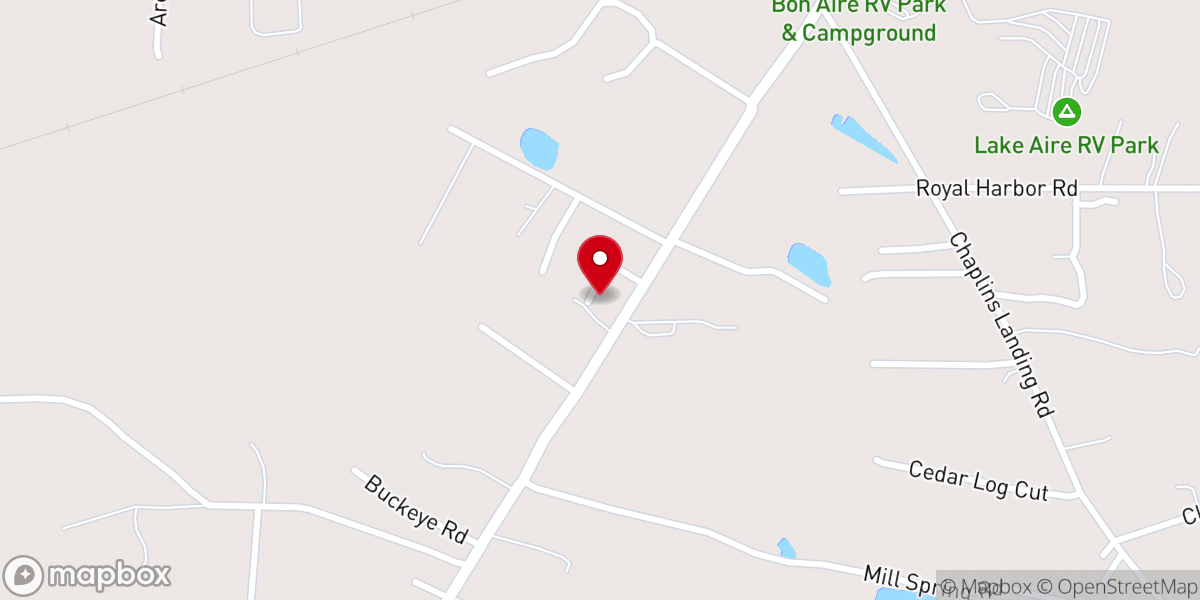 Map showing location of Jordan Missionary Baptist Church