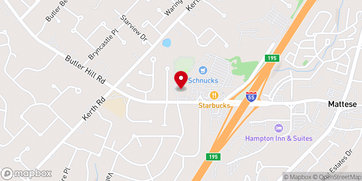 Map showing location of Abiding Savior Lutheran Church