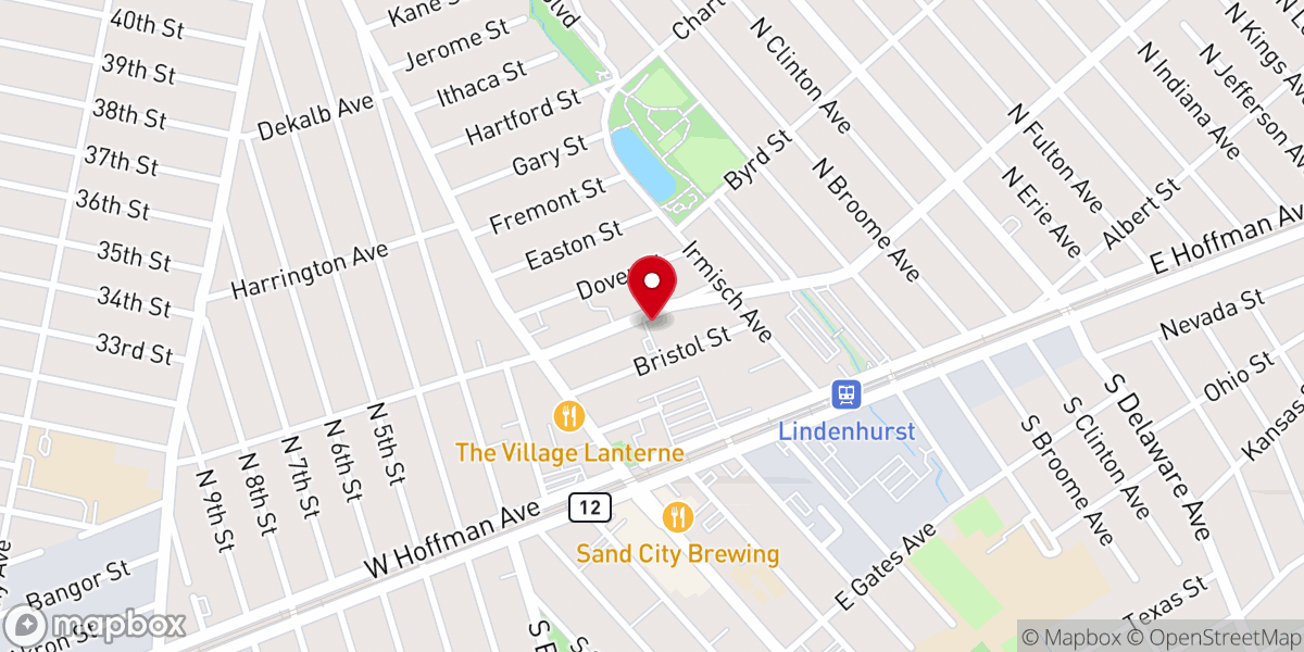 Map showing location of First Baptist Church