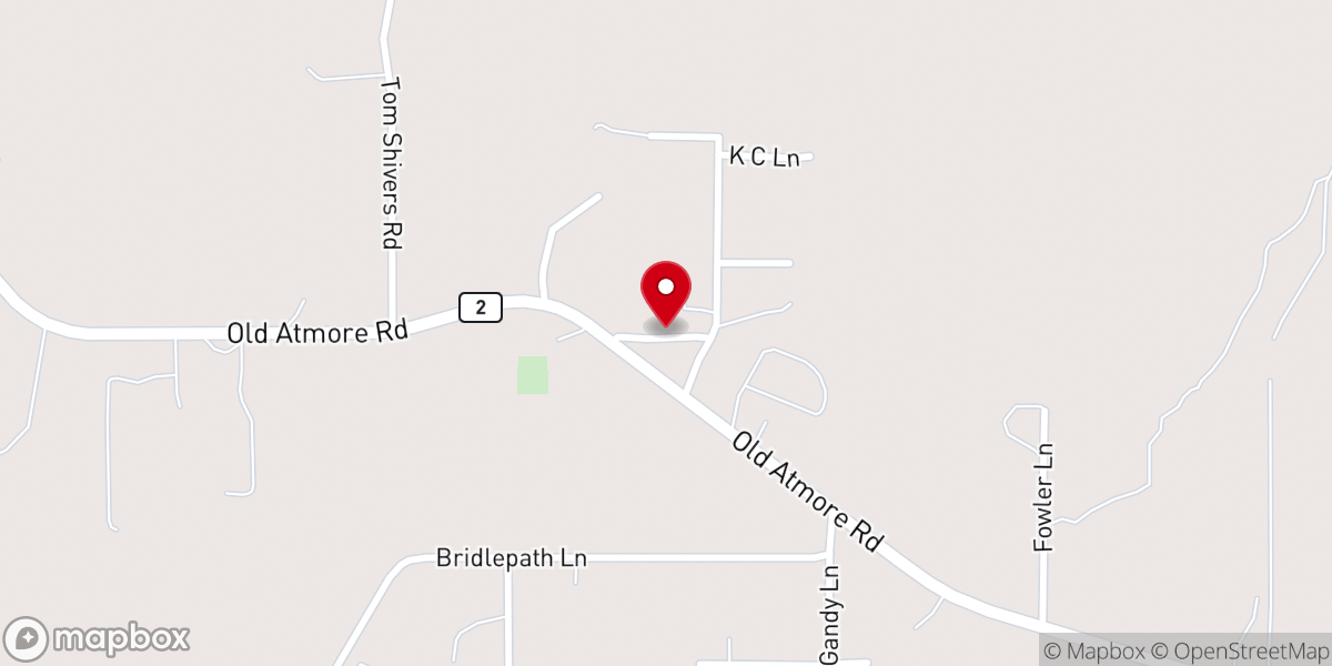 Map showing location of Full Gospel Fellowship Church