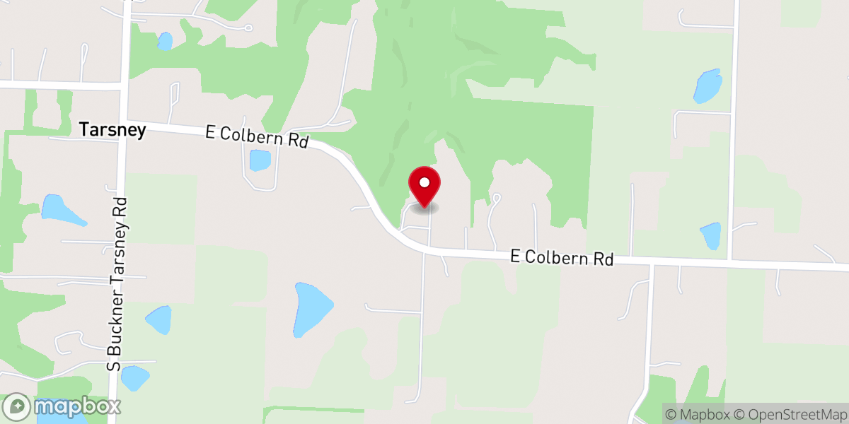 Map showing location of New Liberty Baptist Church