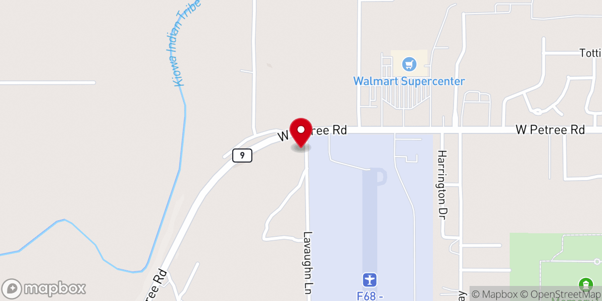 Map showing location of Cedar Hill Church of God