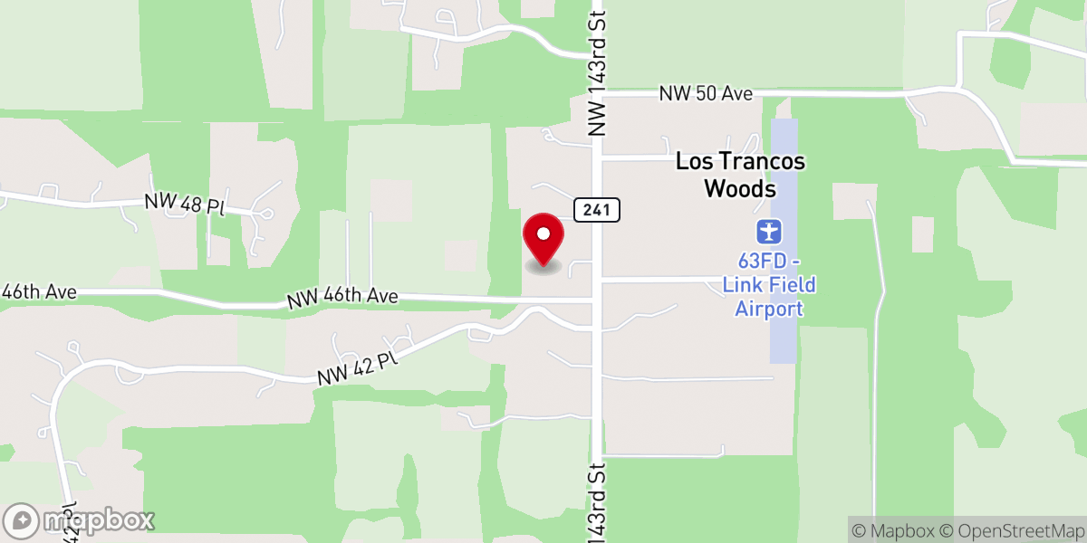 Map showing location of Bethel Christian Church