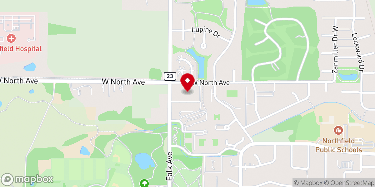 Map showing location of Bethel Lutheran Church