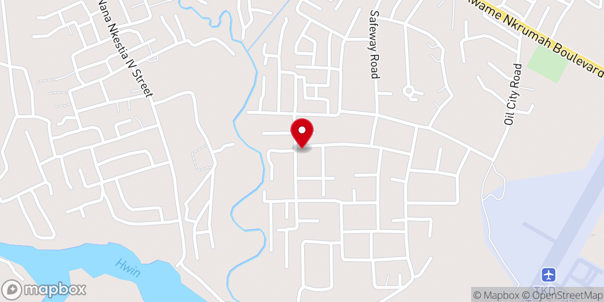 Map showing location of Ghana Takoradi Mission Office