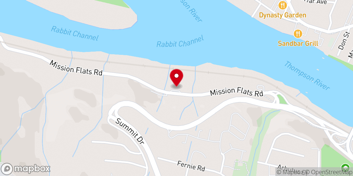 Map showing location of Kamloops Streets & Sidewalks