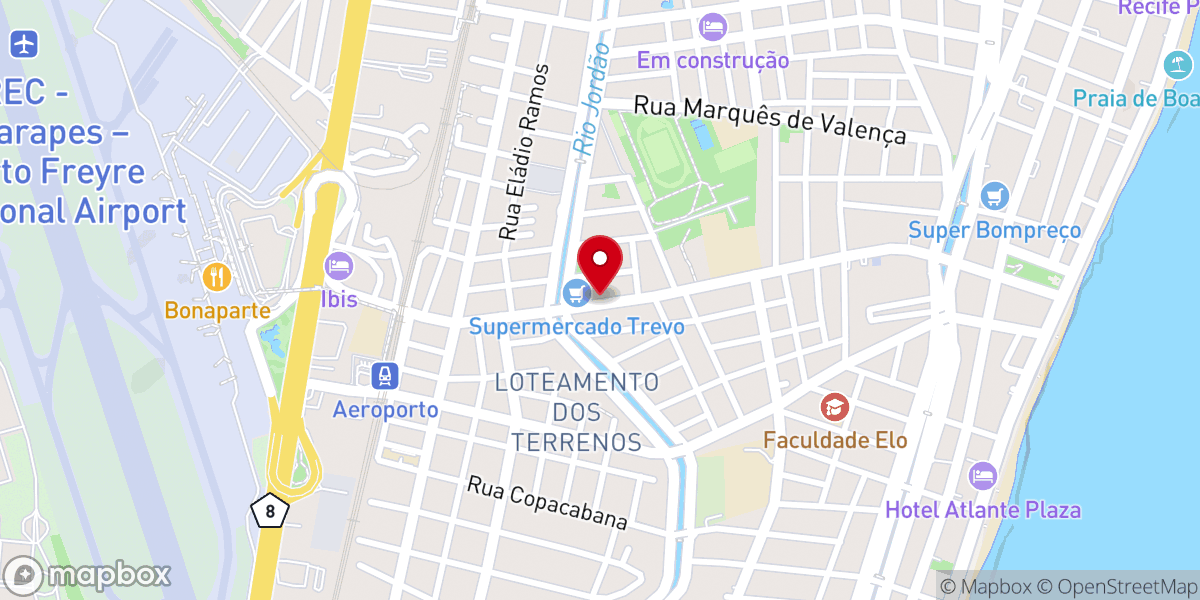 Map showing location of Igreja Canaã