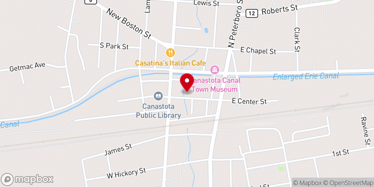 Map showing location of United Church-Canastota