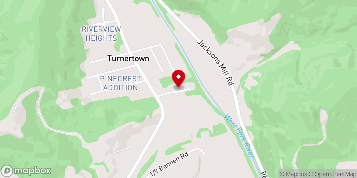 Map showing location of Freedom Baptist Church