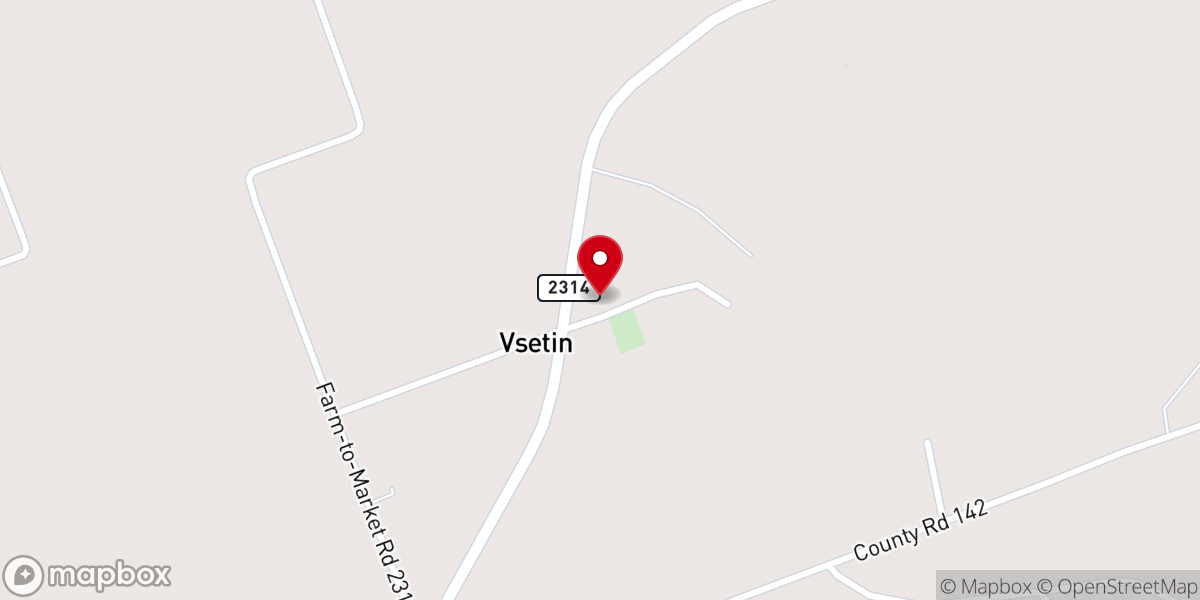 Map showing location of Vsetin Czech Moravian Brethren