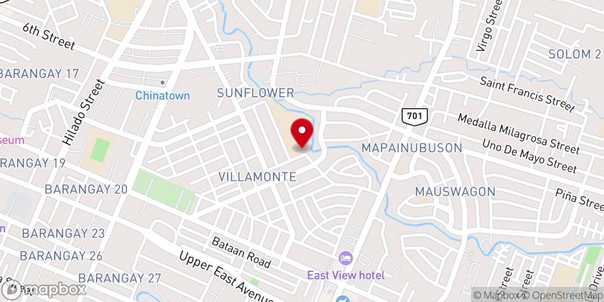 Map showing location of Immaculate Conception Parish & Shrine