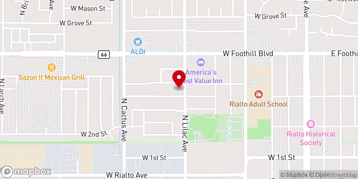 Map showing location of Cornerstone Christian Church