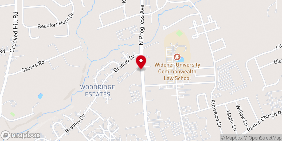Map showing location of Susquehanna Valley Baptist Church