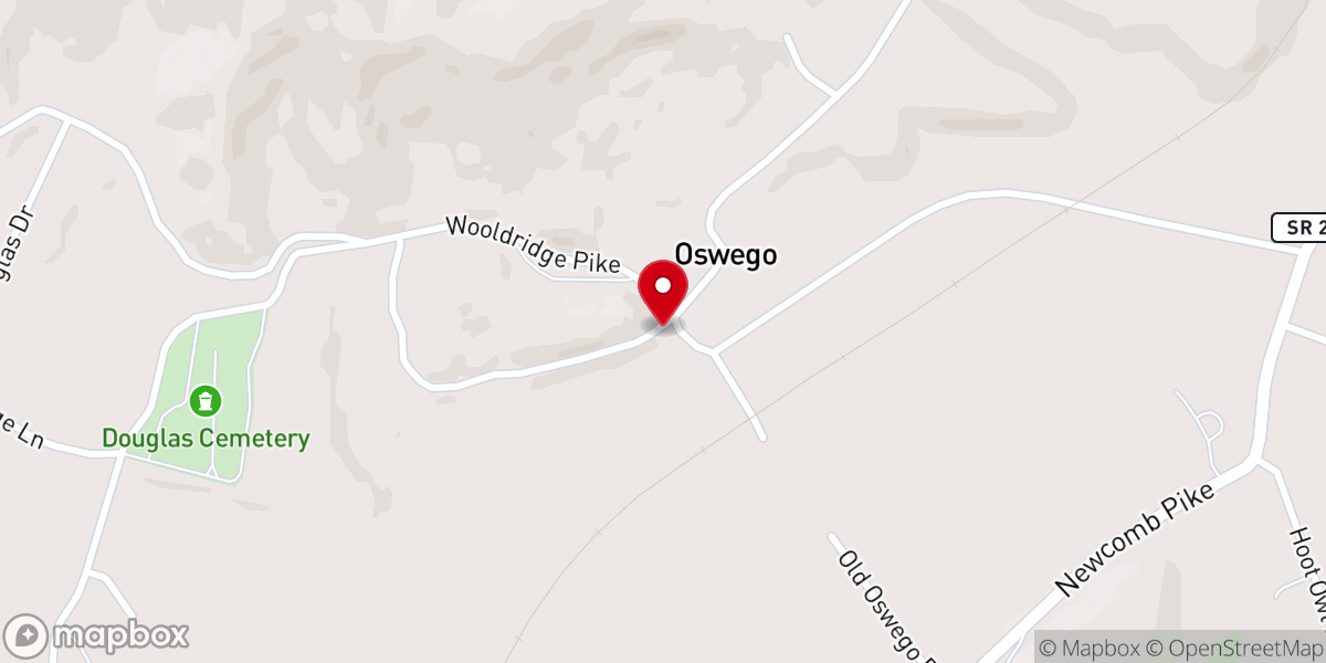 Map showing location of Oswego Missionary Baptist Church