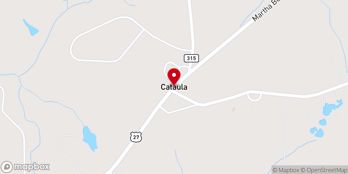 Map showing location of Cataula