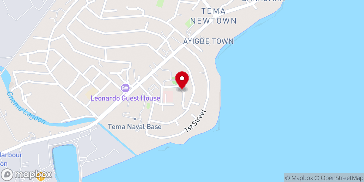 Map showing location of The Apostolic Church - Gh