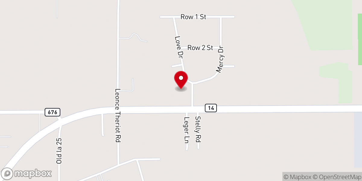 Map showing location of Faith Cathedral World Outreach Center